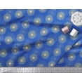 thumbnail image 2 of Soimoi Blue Cotton Duck Fabric Artistic Flower Mandala Printed Craft Fabric by the Yard 42 Inch Wide, 2 of 3