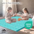 thumbnail image 4 of ODIKA 4'x6' Machine Washable Non-Slip Area Rug, Geometric Turquoise High Traffic Rug, Blue, 1033484, 4 of 5