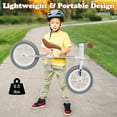 thumbnail image 3 of CIPACHO 12 Inch Balance Bike with Adjustable Seat and Rotatable Handlebar, Toddler Bike, Kids Bicycle for Boys and Girls-White, 3 of 8