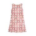 thumbnail image 4 of LTTVQM Girls Dresses Easter 2026 Egg Rabbit Graphic Funny Sleeveless Sundress Comfy Crew Neck Midi Dress Holiday A-Line Dresses Pink 12-13 Years, 4 of 5