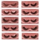 thumbnail image 1 of Juego de combinación de pestañas postizas 3D, naturales y gruesas, pinzas y cepillo de pestañas desechable, 1 of 6