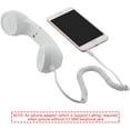 thumbnail image 4 of LIBACUKN Vintage Retro Telephone Handset Cell Phone Receiver MIC Microphone for Cellphone Smartphone, 3.5 mm Socket (White), 4 of 14