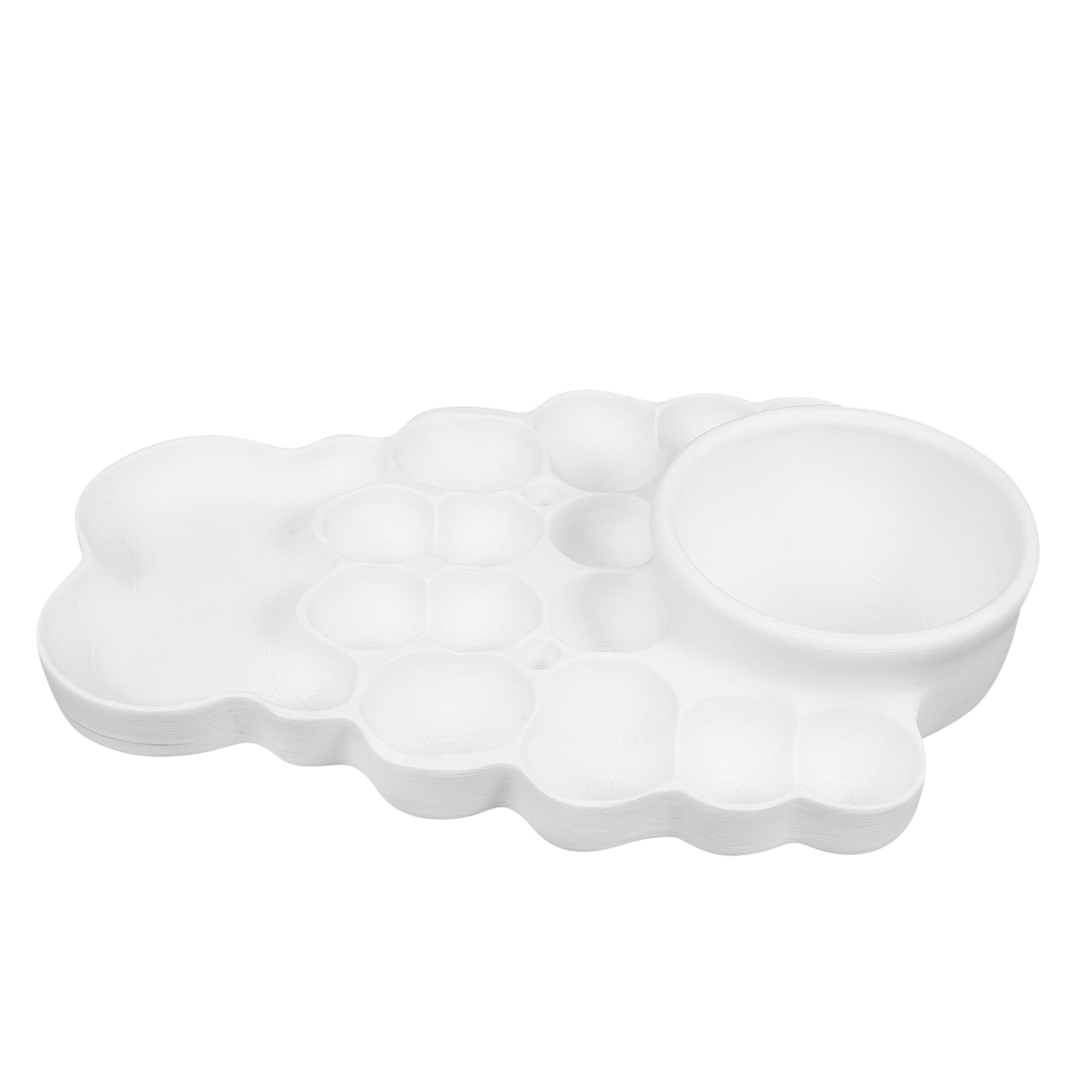 OUNONA White Plastic Paint Palette Tray for Artists Durable Watercolor Mixing Tray for Home and Classroom Use