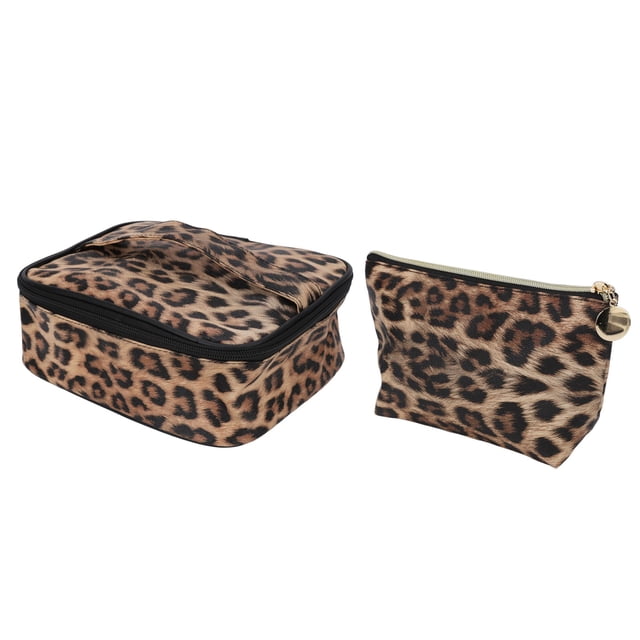 Bolsa De Maquillaje De Cuero PU, Resistente A Los Arañazos, Bolsa De Maquillaje Ordenada, Ligera, Impermeable Para Viajes ANGGREK FB1410