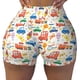 thumbnail image 2 of Balery Cartoon Transportation Pantalones cortos de entrenamiento estampados para mujer, sin costuras, ajustados, para gimnasio, yoga, correr, deportes, ejercicio activo, fitness.-XX-Large, 2 of 8