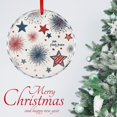 Red Firework Recipes Red Blue Stars Firework Faith Family Freedom Glass Christmas Ornament ...