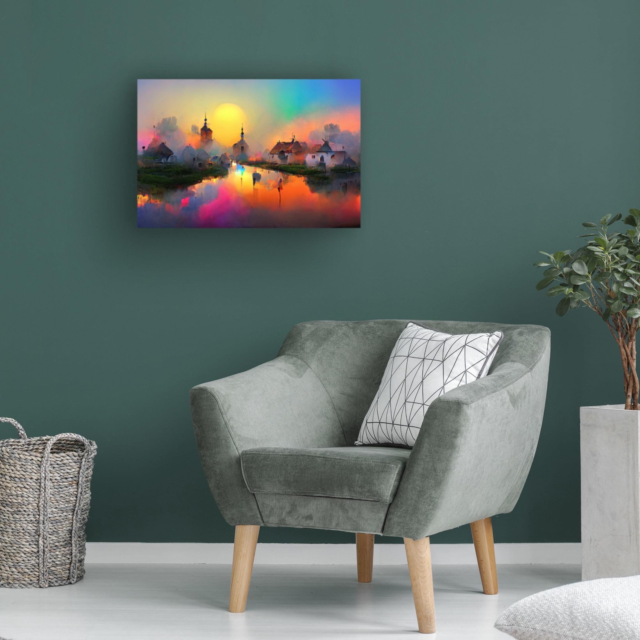 Canvas Wall Art - Ray Heere 'Medieval Landscapes 1' Wall Art for Living Room, Bedroom, or Office Décor by Trademark Fine Art - 24 x 16 Inches