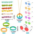 thumbnail image 2 of Set Banballon Hippie para fiestas de los años 60 y 70 con gafas de sol y accesorios, 2 of 6