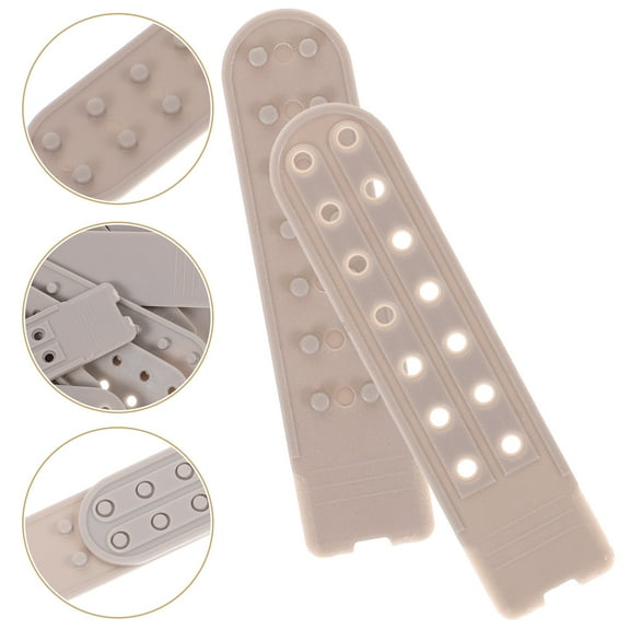 HOMEMAXS  10 Pairs Hat Extender Snapbacks Adjustable Bands Running Caps Grey