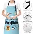 thumbnail image 6 of Lsque Let's Go on an Adventure Waterproof Apron Chef Aprons for Men Heavy Duty Chemical Work Apron Extra Long Grilling Aprons with Adjustable Bib Apron, 6 of 9