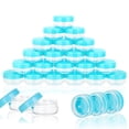 thumbnail image 1 of ZEJIA Contenedores de muestra de 0.11 oz con tapas, 25 tarros de muestra pequeños de 0.1 fl oz, contenedores de cosméticos de maquillaje para bálsamos labiales, loción en polvo, productos de belleza (, 1 of 1