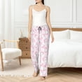 thumbnail image 5 of Uemuo Cute Rabbit Pattern Women's Wide Leg Palazzo Lounge Pants with Pockets Light Weight Loose Comfy Casual Pajama Pants-Small, 5 of 9
