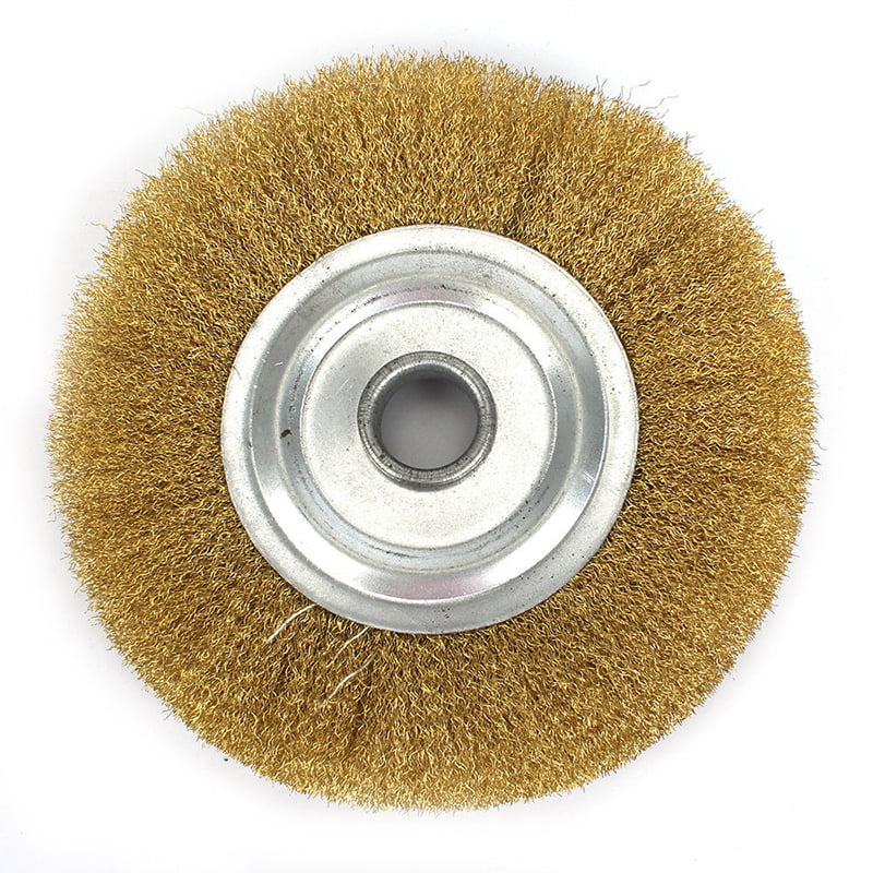 5 Inch Copper Wire Wheel Brass Brush For Bench Grinder Metals Polishing Supplies 