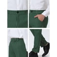 thumbnail image 6 of INSPIRE CHIC Men's Pants Stripes Zipper Closure Front Pockets Dress Pants 34 Green White, 6 of 7