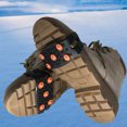 thumbnail image 4 of Zapatos antideslizantes Tacos para hielo Empuñaduras de 5 pernos Crampón Cadena para exteriores unisex Clavos para zapatos, 4 of 9