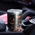 thumbnail image 4 of 30oz Witch Pumpkin Halloween Pattern Tumblers Stainless Steel Tumbler with Lid and Straw,Vacuum Insulated Double Wall Travel Tumbler Cups Mug with Cleaning Brush for Coffee,Tea, 4 of 7
