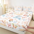 thumbnail image 3 of Homewish Preppy Child Cartoon Rabbits Full Size Sheets 4-Piece,Kawaii Animal Breathable Bed Sheets,Spring Garden Flowers Lightweight Sheet Sets,Luxury Bedroom Decor, 3 of 7