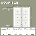 thumbnail image 3 of LuminaMatte™ 36" X 96" 3-Lite Glass Door Solid Manufactured Wood Bi-Fold Door With Installation Hardware Kit, 3 of 8