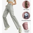 thumbnail image 2 of Cargo Pants for Women High Waisted Casual Pants Baggy Stretchy Wide Leg Y2K Streetwear with 6 Pockets, 2 of 7