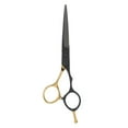 thumbnail image 2 of Stainless Steel Scissors, Scissors, Black+Gold For Hair Salon Barber Shop Flat Scissors, 2 of 8