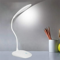 Qiopertar Under $5 USB LED Clip Reading Light, Flexible Neck Desk Lamp with Magnifier for Books Computer, Rechargeable Dimmable Book Light