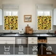 thumbnail image 4 of Vintage Rustic Curtains 24 Inch - 3 Panel Bohemian Floral Farmhouse Set with Wildflowers, Rod Pocket Kitchen Window Drapes, 4 of 6