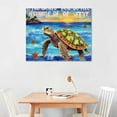thumbnail image 2 of Nawypu Sea Turtle Bathroom Wall Art Vintage Sea Turtle Paintings Blue Sea Turtle Canvas Wall Art for Living Room Ocean Theme Turtle Picture Artwork for Home Decor Motivational Quotes Wall Art, 2 of 4