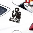 thumbnail image 2 of 2 uds. RESPETO PARA LOS CICLISTAS Auto decoración láser coche Motor pegatina pegatinas extraíbles, 2 of 2