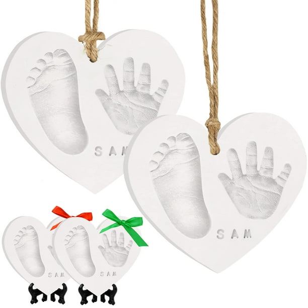 Kit de recuerdo para manos y huellas para bebés KeaBabies con arcilla