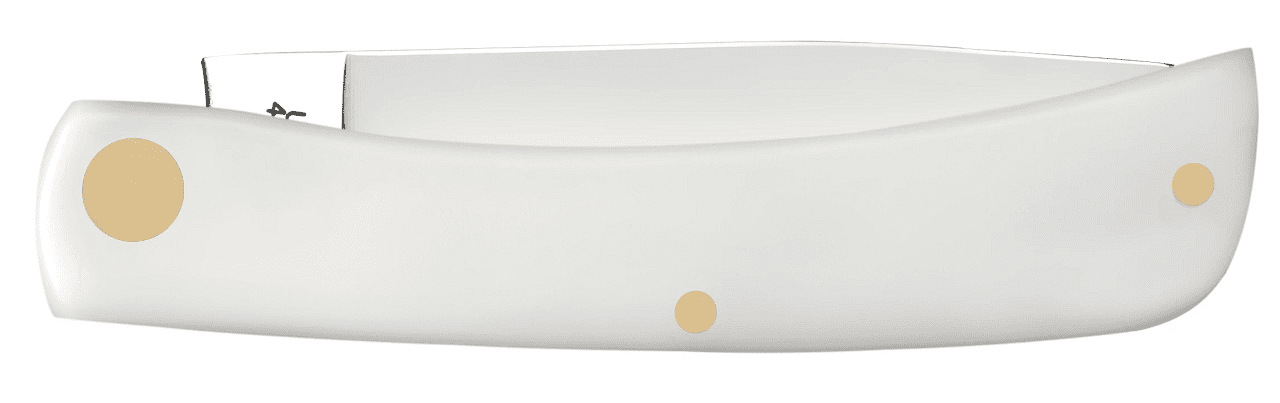 Case XX Knives Case XX John Deere Smooth White Synthetic Sod Buster Jr Folding Knife CA15789