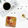 thumbnail image 5 of Disketp Pies Funny Coasters,4 Pcs Leather Coasters With Holder, Perfect Housewarming Hostess Gifts,Protect Furniture From Water Marks Scratch, 5 of 9