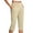 Beige, variant on ABATAB Dress Capri Pants for Women Summer Casual Business Gym Capris Loose Stretch Trendy Office Workout Cropped Pants with Pockets
