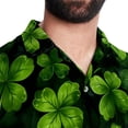thumbnail image 5 of Saint Patrick's Day Men's Short Sleeve Button Down Beach Shirts, Casual Printed Summer Unisex Tops, 5 of 6