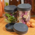 thumbnail image 3 of Yodecy 9 Pack Gray Wide Mouth Mason Jar Lids, One-Piece Lids, Plastic Mason Jar Lids Fit Ball, Kerr and More,Canning Lids(Gray), 3 of 7
