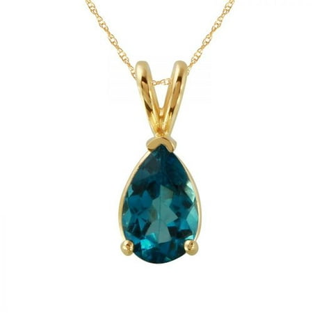 Foreli 2.25CTW Topaz 14K Yellow Gold Necklace