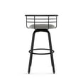 thumbnail image 5 of Amisco Turbo 26 In. Swivel Counter Stool - Grey Polyester / Black Metal, 5 of 10