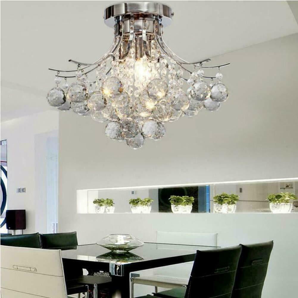Modern LED Ceiling Light Flush Mount Crystal Chandelier Pendant Lighting Fixture 
