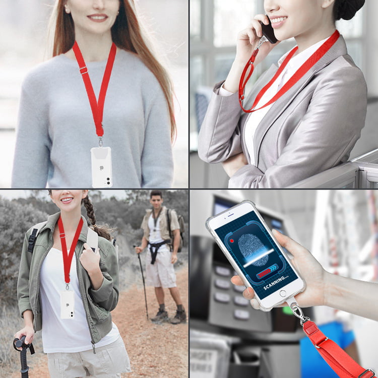 AH Universal Phone Lanyard & Credit Card Holder, Cell Phone Neck Strap  Cross Body Holder Compatible with iPhone 6 6S 7 8 8 Plus Galaxy S7 Note 3 4  5 and Other Smart Phones 
