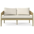 thumbnail image 3 of Simpli Home Bayshore 59 inch Wide Contemporary Outdoor Sofa in Natural Polyester Fabric, Fully Assembled, 3 of 14