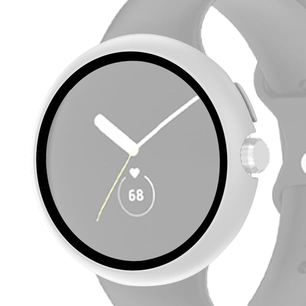 Película de vidrio templado completo + protector de pantalla para Google Pixel Watch (blanco) Ehuebsd Para estrenar