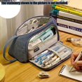 thumbnail image 2 of bleu Trousse Crayons 3 Compartimentos,trousse Crayons De Grande Capacit,grande Trousse,grande Tui Crayons, 2 of 5