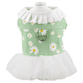 thumbnail image 1 of Vestido para perro Apuakthei con arnés y anilla en D, ropa para cachorros, camisa, disfraz de flores para perros pequeños, margaritas, 1 of 5