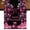 Black Pink, variant on Happy Birthday Purple 120 Inch Table Runner, Gifts Balloons Goblet Shinning Glitter Ribbons Farmhouse Dresser Scarf Cotton & Linen Tablerunner for Dining/Kitchen Island 13" x 120"