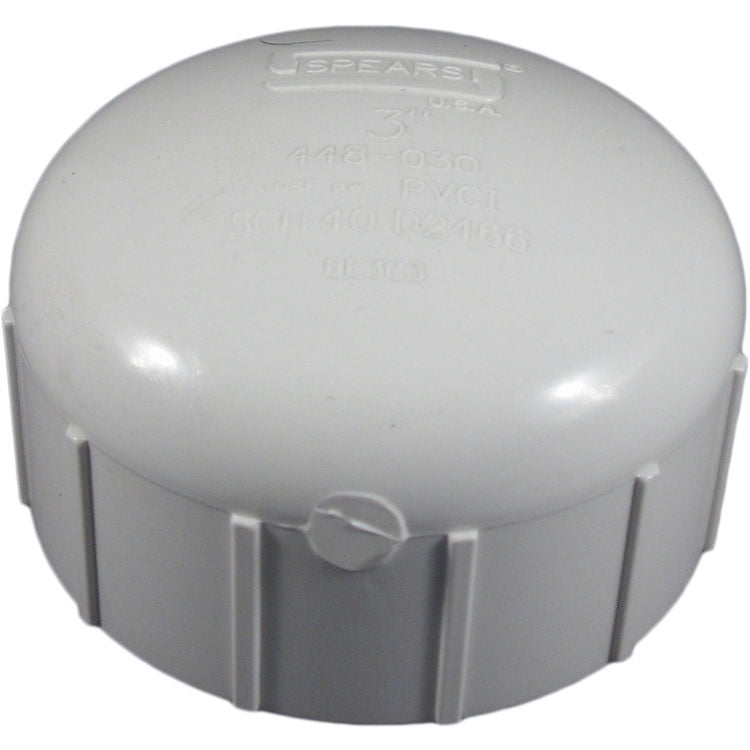 PVCCAP3T Schedule 40 PVC Threaded Cap, 3 Inch