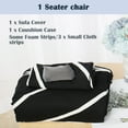thumbnail image 5 of PiccoCasa 1 Seater Sofa Cover Stretch Armchair Couch Cover, Black Branches, 5 of 6