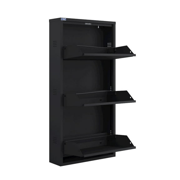 CEHA USA Antibacterial 3 Tier metal shoe cabinet side holes