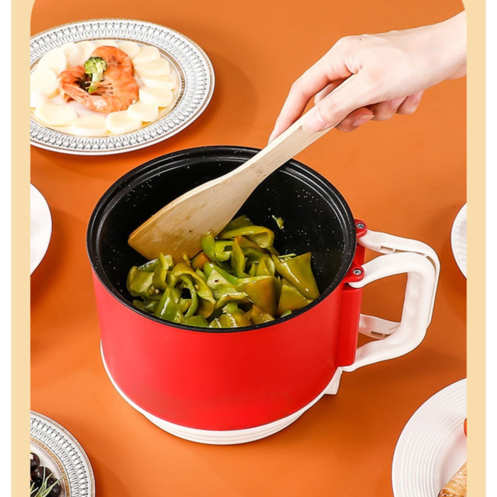 Rice Cooker, Fdelink Versatile Mini Rice Cooker and Pot for Noodles Soup Steaming Portable and Convenient for Quick Meals