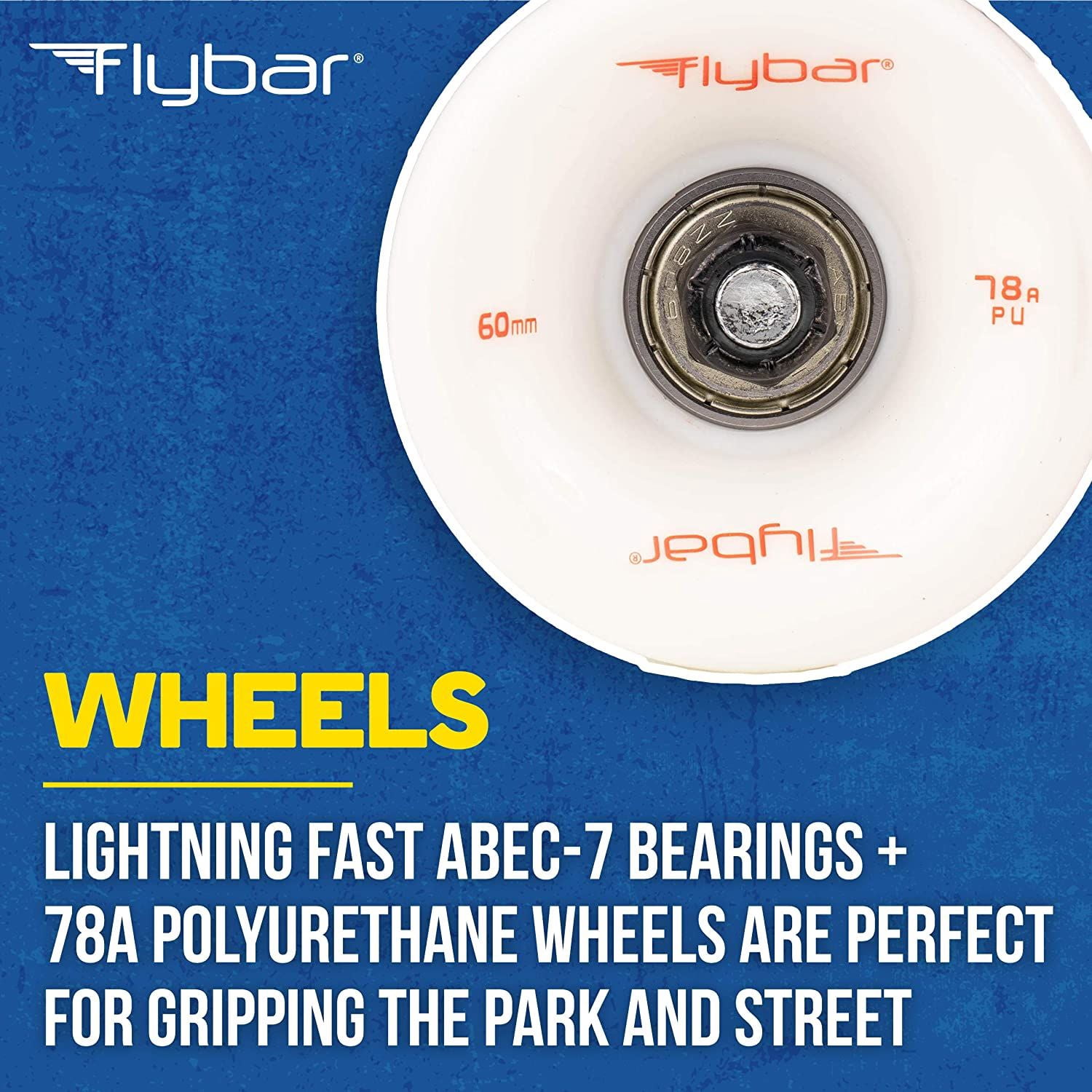 Flybar 27.5” Grip Tape Cruiser Skateboard With 60mm x 40mm Wheels - Aztec Wood