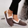 thumbnail image 2 of Women Snow Flat Boots Suede Faux Fur Lined Insulated Booties Winter Warm Lightweight Slip On Ankle Boot for Cold Weather, 2 of 9