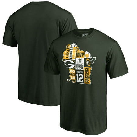 Aaron Rodgers Green Bay Packers NFL Pro Line by Fanatics Branded Player State T-Shirt - (Aaron Rodgers The Best)